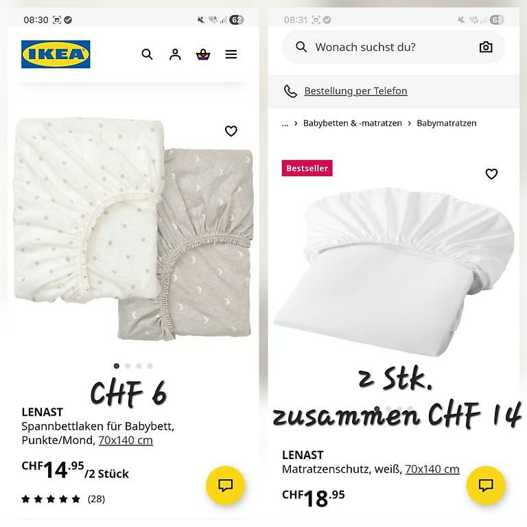 Biancheria da letto: Matratzenschoner / Fixleintuch – Usato da Brugg AG venduto da man_cx5c
