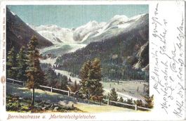 Berninastrasse   u.   Moderatschgletscher.