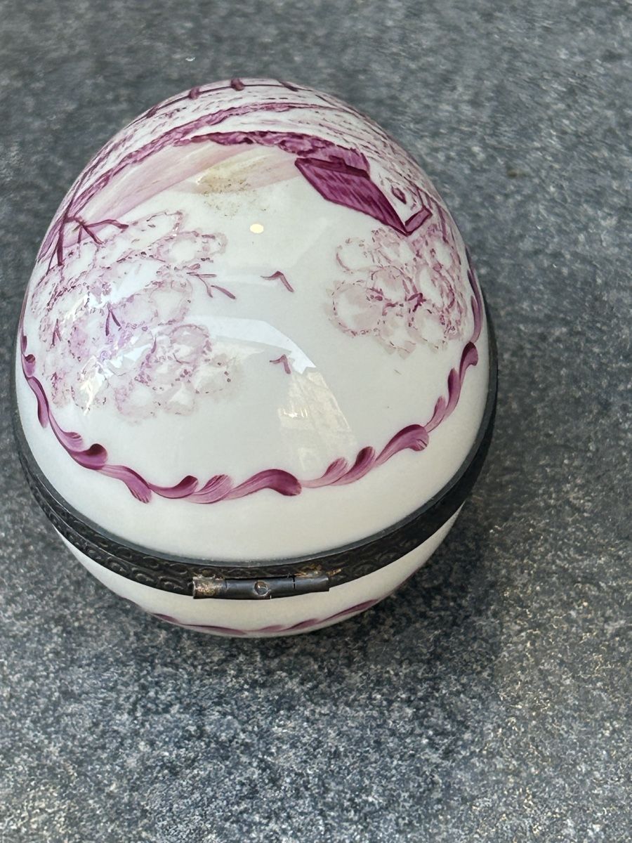 Ciotole: Handbemaltes Limoges-Ei, Frühlingslandschaft! – Usato da Losone venduto da del_yh97 3