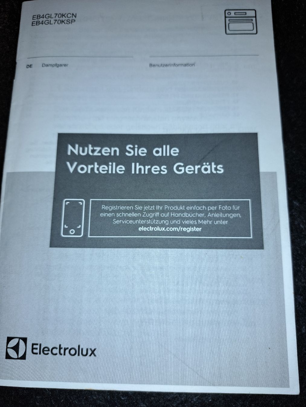 Electrolux Backöfen: DAMPFGARER von ELECTROLUZ  NEU – Neu (gemäss Beschreibung) aus Pfäffikon SZ von eri_7mwm 1