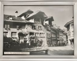 VINTAGE AUFNAHMEN MURTEN DAS SPÄTGOTISCHE "RÜBLIIOCH GERAHMT