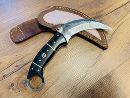 Damast Messer feststehend HANDMADE 21cm ODERMATT No. 07 NEU