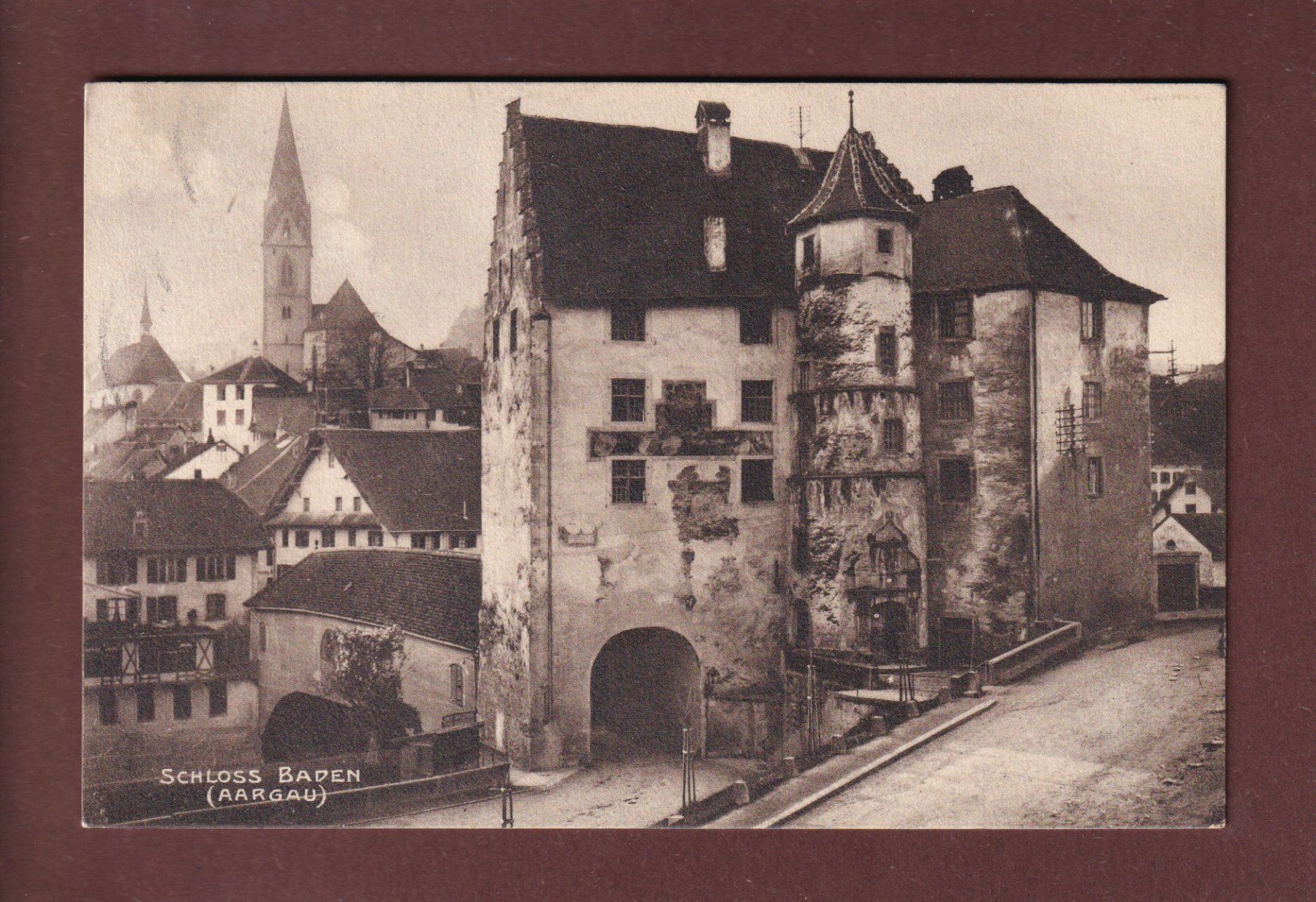 Cartoline postali: BADEN - Schloss - 1909 – Usato da Pully venduto da nicecards
