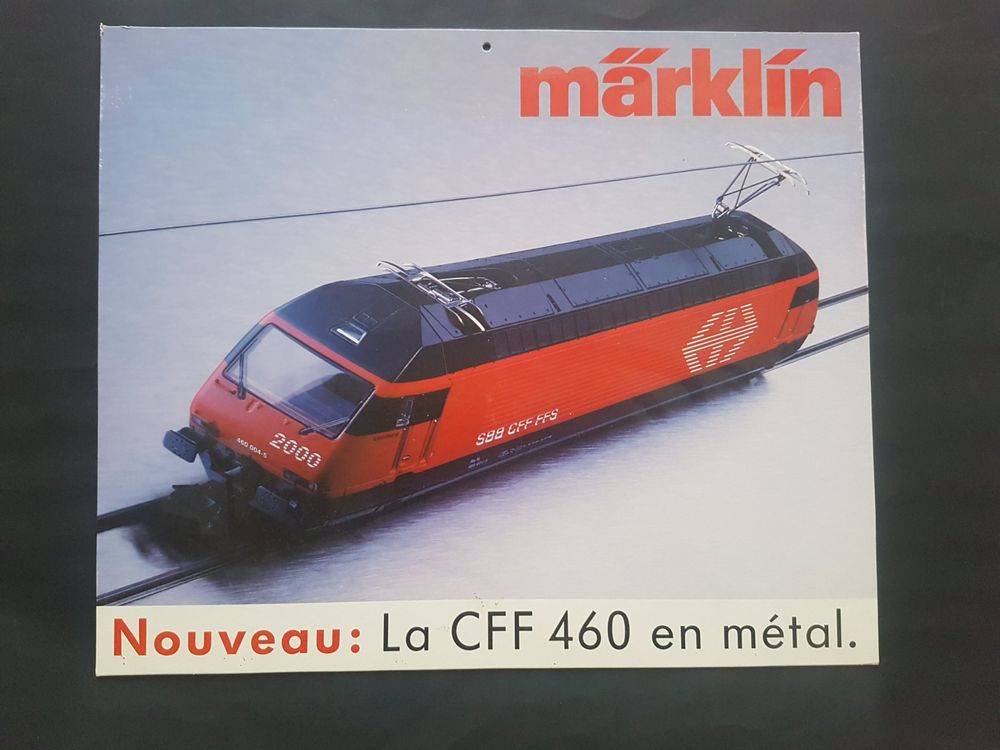 Märklin affiche, Plakat, en carton, CFF 460 en métal 40 x 33 (Neu ...