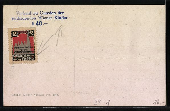 Cartoline postali: sign. Carl Probst: Schachspiel zwischen  – Usato da Berlin venduto da bartko-reher 1