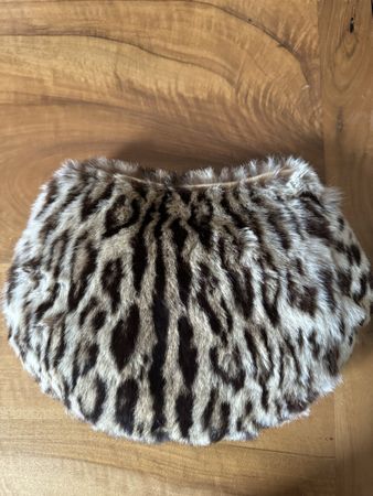 Winter Accessoire: Muff aus echtem Leopardfell, Vintage!