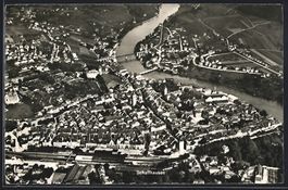 Schaffhausen, Fliegeraufnahme der Stadt