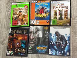 Warcraft Gothic Assassin's Creed Argonauts Simcity Empires