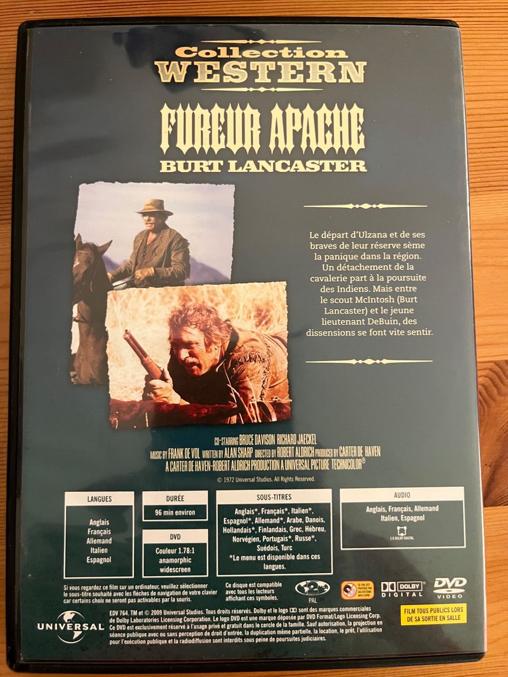 Tutti i DVDs: FUREUR APACHE - ULZANA'S RAID - R. ALDRICH - BURT LANCASTER – Usato da Lausanne venduto da sbar224 1