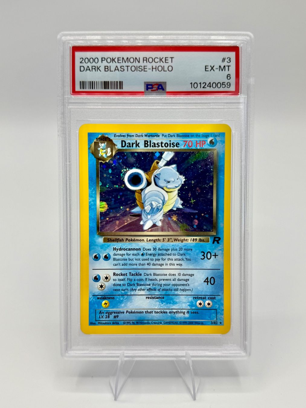 Pokémon Carte collezionabili: Pokemon Dark Blastoise 3/82 Holo Team Rocket PSA 6 – Usato da Steffisburg venduto da SwissPokeTrade