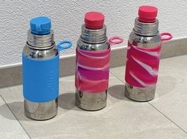 Pura Isolierflasche, 3 Stück, rosa und blau, 480ml