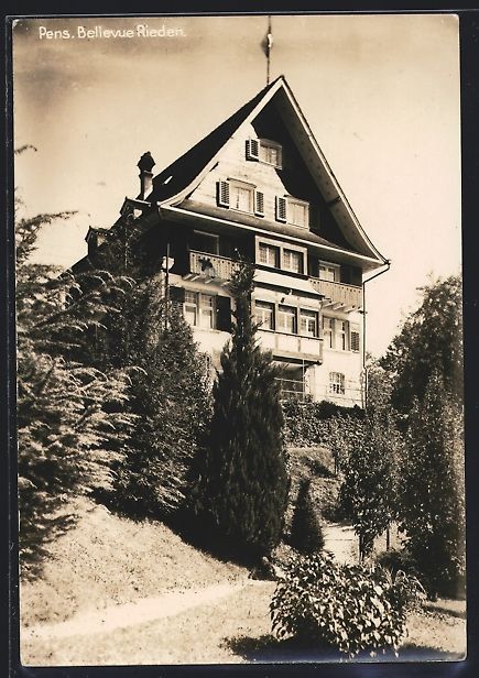 Cartes postales: Rieden /SG, Pension Bellevue mit Garten – D'occasion à Berlin par bartko-reher