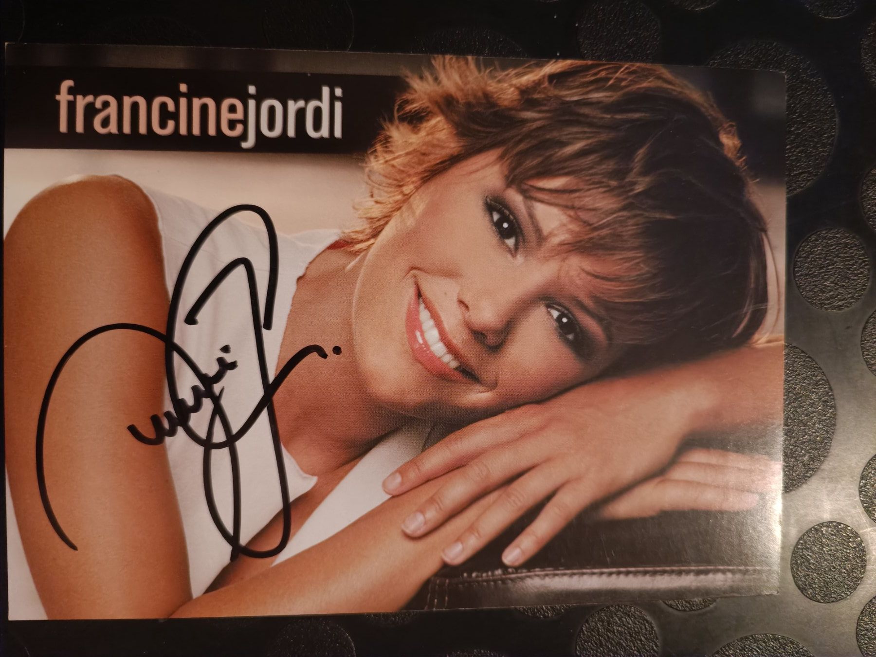 Autografi: Francine Jordi - handsignierte alte Autogrammkarte – Usato da Menziken venduto da Artographs