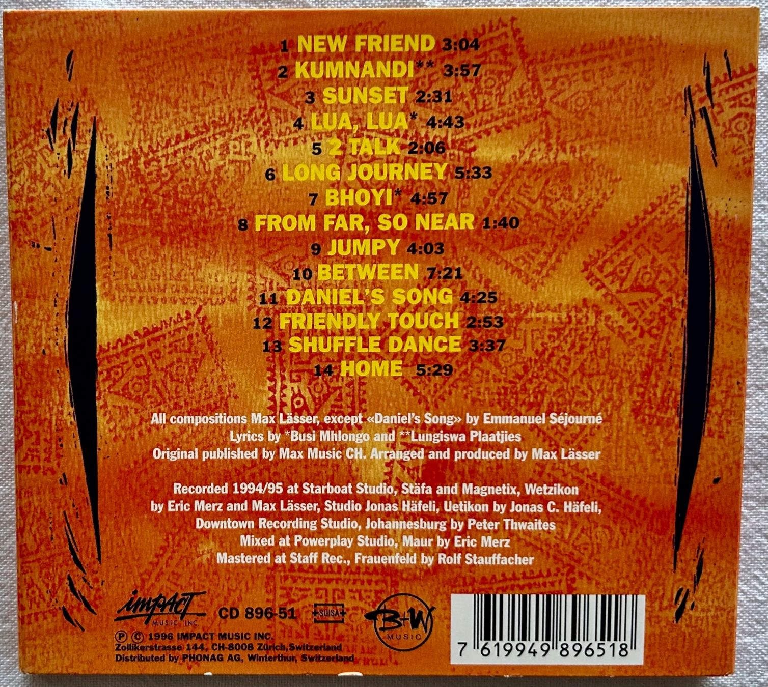 CDs: CD / Max Lässer / Between – D'occasion à Spiez par martin-7973 1