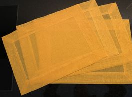 Tischset orange 35x50cm Stoff 4Stk neuwertig NP  39.80