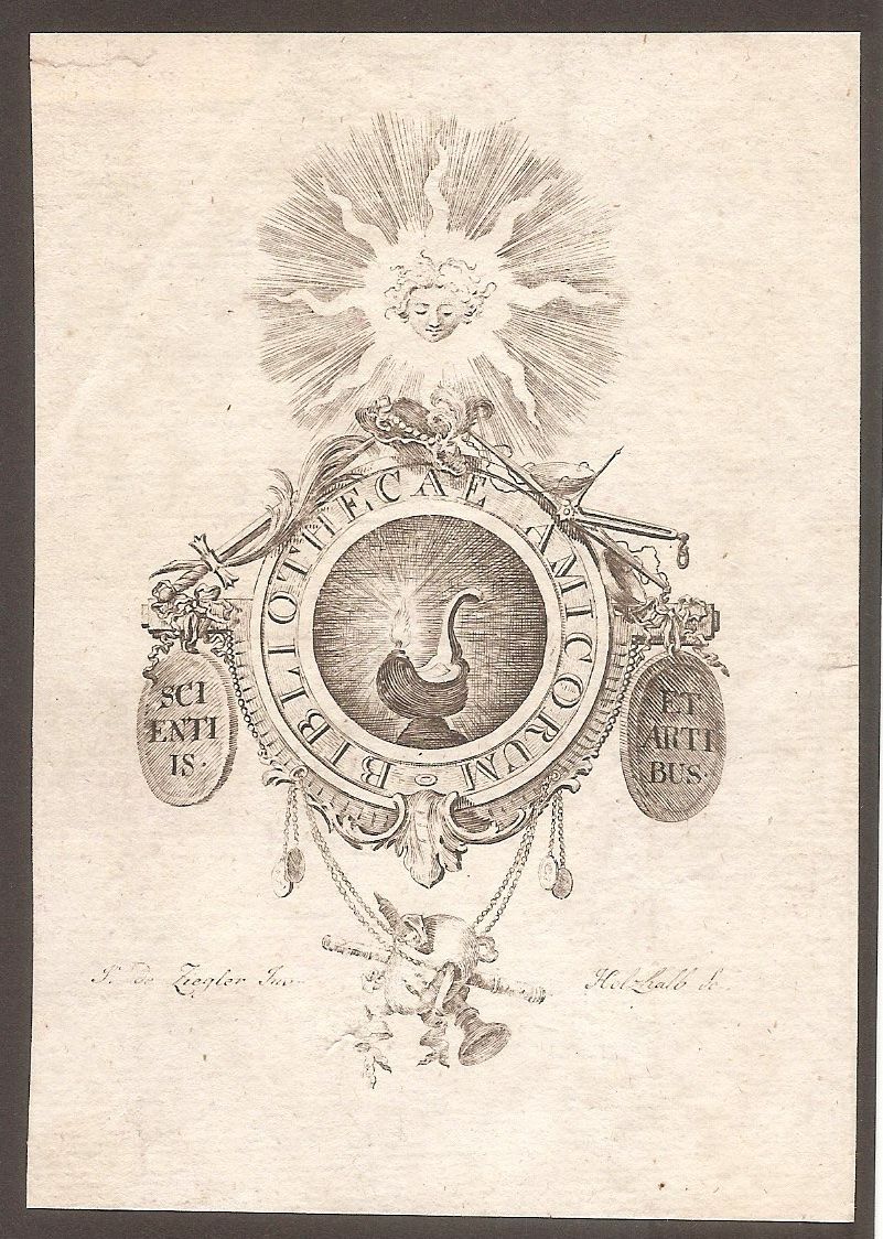 Incisioni: Ex-libris héraldique BIBLIOTHECA AMICORUM Schaffhausen – Usato da Farvagny-le-Grand venduto da OlivierFurrer