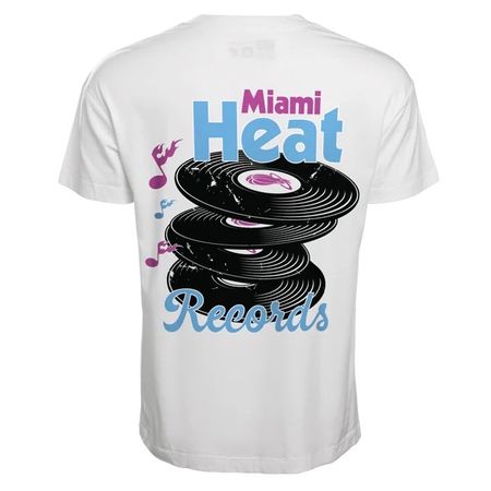 Miami Heat COURT CULTURE VICE RECORDS TEE Sz S Tall