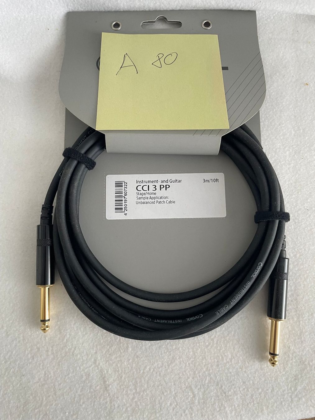 Kabel: CORDIAL CCI 3 PP - Instrumenten-Kabel, 3m    A80 – Neu und originalverpackt aus Schötz von amore14 2