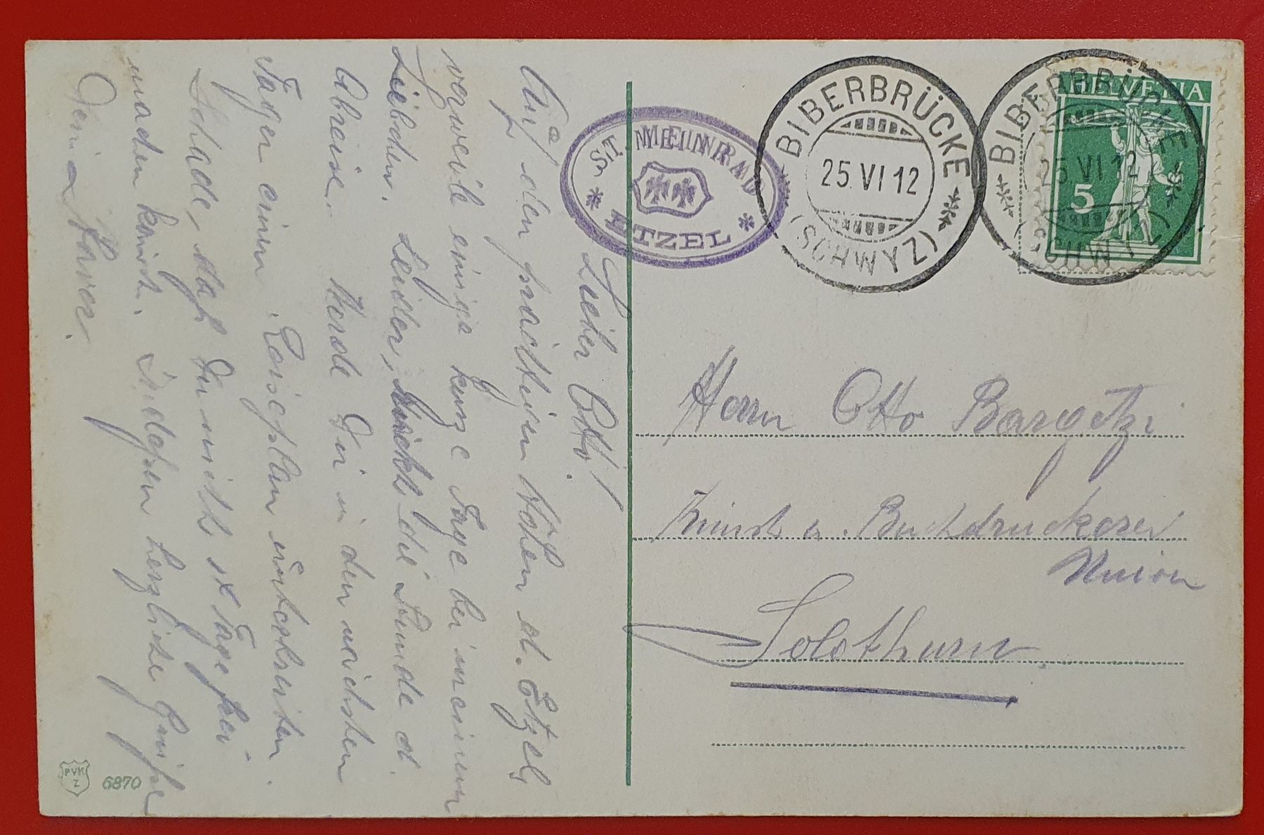 Cartoline postali: Gruss vom Etzel 1912 – Usato da Kreuzlingen venduto da Rschweiz1 1