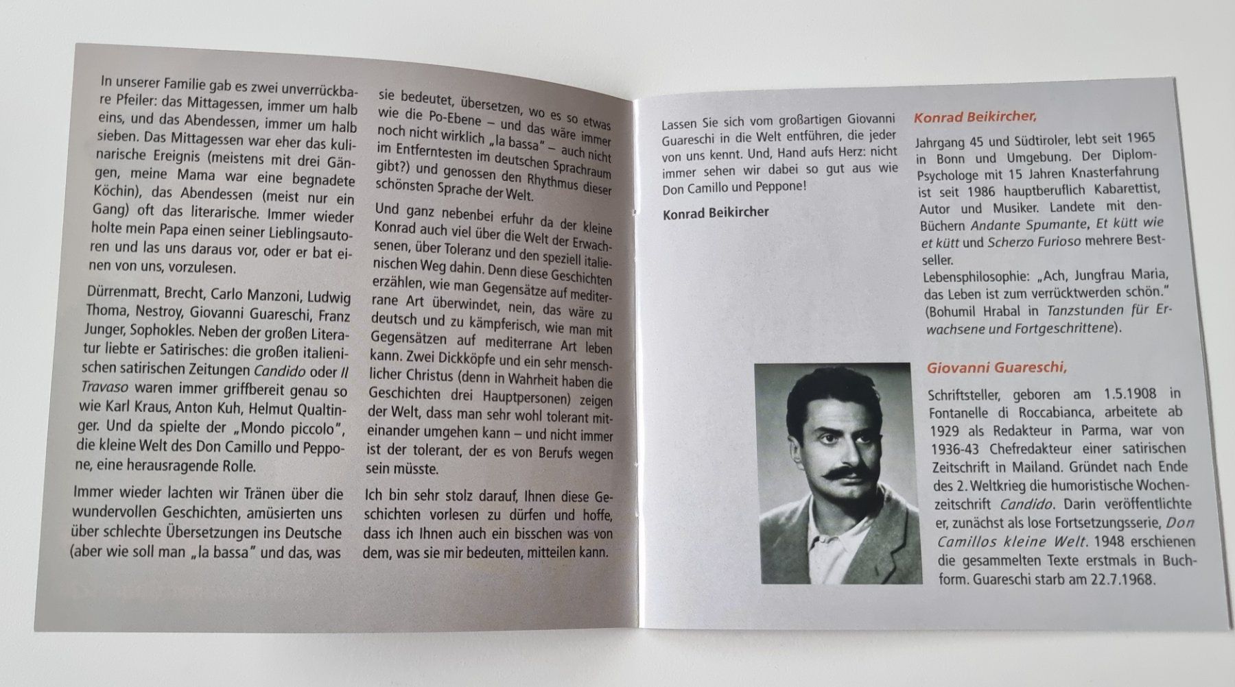 Audiolibri: 8 CDs Hörbuch DON CAMILLO & PEPPONE Guareschi Beikircher – Nuovo (secondo la descrizione) da Dürnten venduto da Bachtelsurfer 4