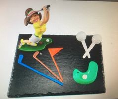 Neu originelle Golf Tortendekoration lustige Golfspielerin