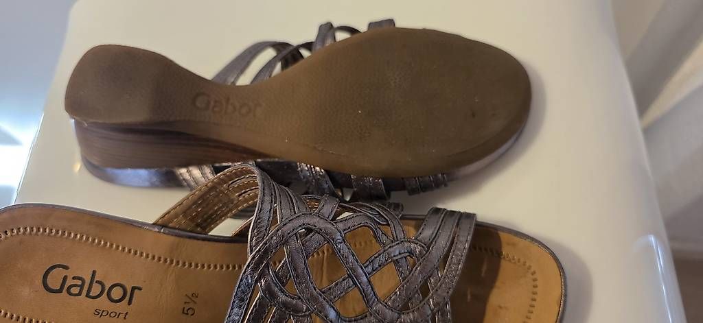 Scarpe da donna: Gabor Pantolette, bronze Leder – Usato da Wolfhausen venduto da LoukAudio 1