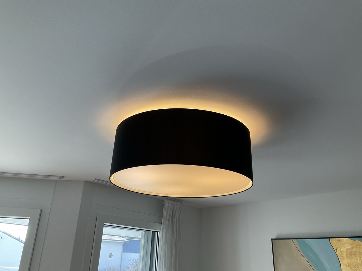 Lampadari & plafoniere: Deckenleuchte aus schwarzer Seide – Usato da Oberkirch LU venduto da Roeschu28