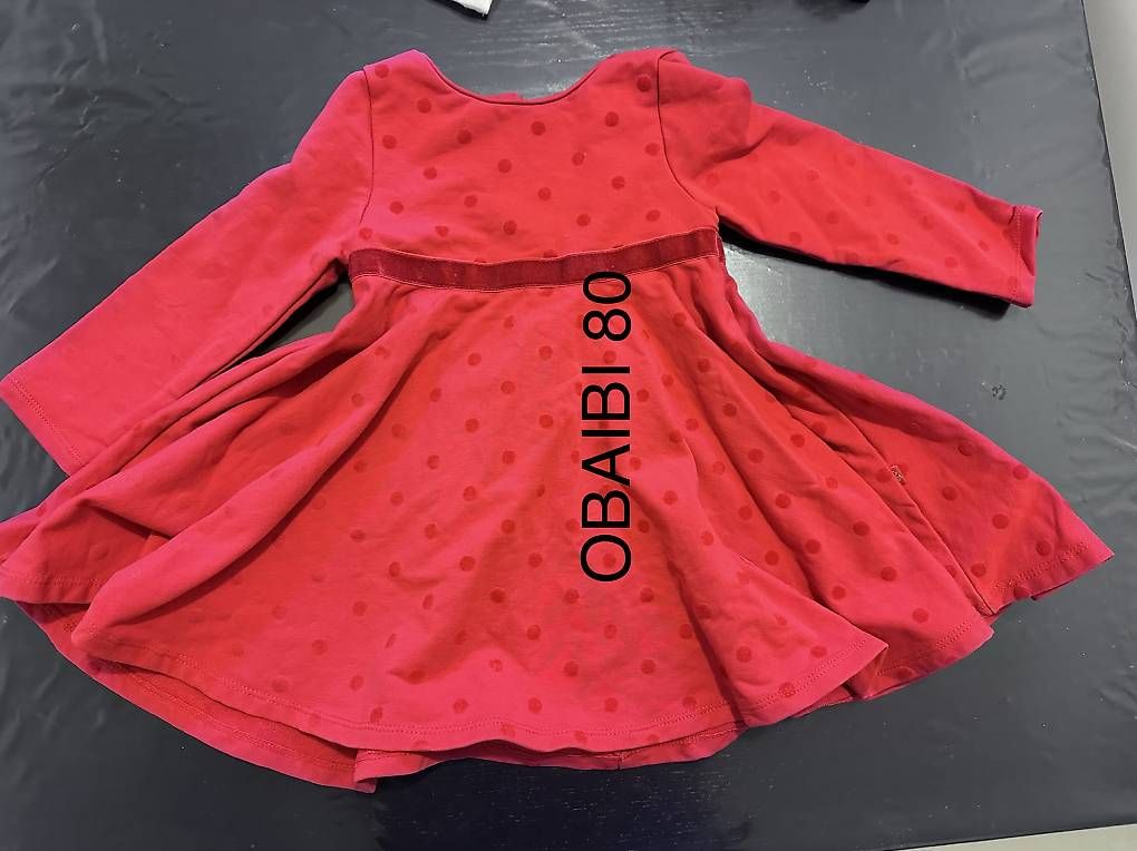 Kleider & Röcke: Gr.80 Babykleid rot, gepunktet, Weihnachtskleid – Gebraucht aus Kilchberg ZH von lolena