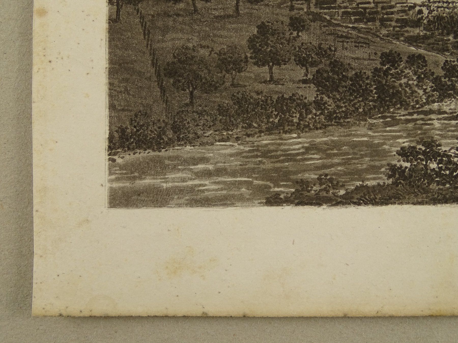 Incisioni: TÖSS, WINTERTHUR, AQUATINTA 1845 – Usato da Grüningen venduto da Kartensammler 2
