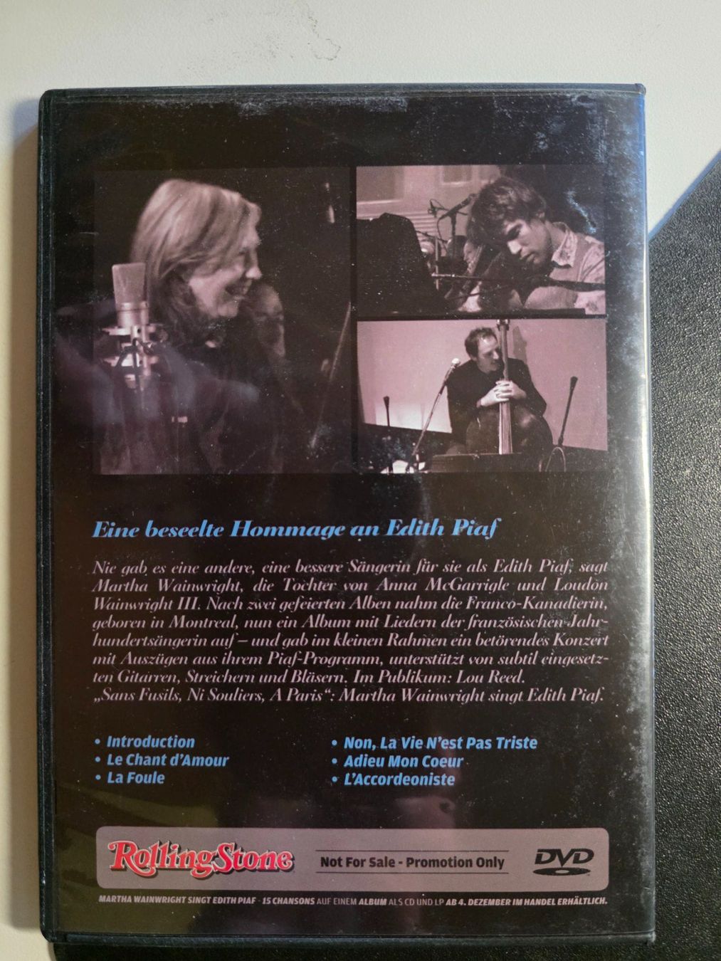 Tutti i DVDs: DVD - Martha Wainswright singt Edith Piaf - Rolling Stone – Usato da Walterswil BE venduto da Lonitti 2