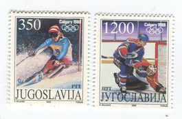 Briefmarken "Olympische Spiele". Jugoslawien