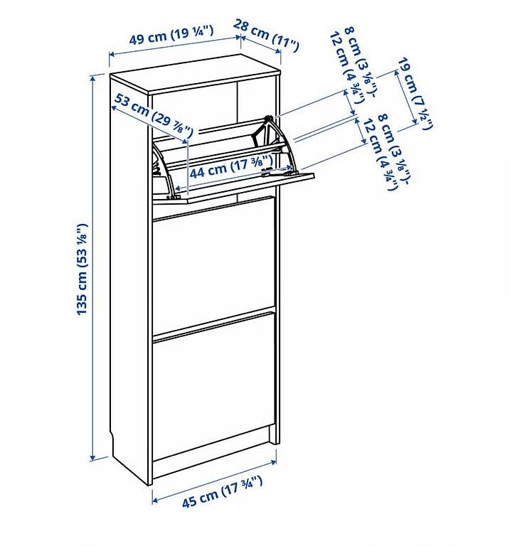 Ikea Armoires: IKEA BISSA Schuhschrank – D'occasion à Strengelbach par jan_7269 1