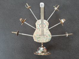 60er 70er Vintage Cocktailspiesse Messing Party Gitarre