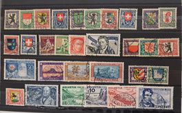 Pro Juventute Briefmarken Lot, ab 1924 mit Block