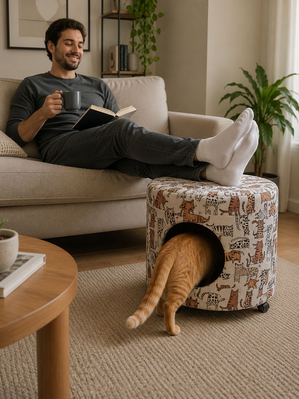 Cucce & Letti: Hocker Katzenhaus Katz Eco design – Nuovo e nell'imballaggio originale da Domat-ems venduto da Gr8wood 1
