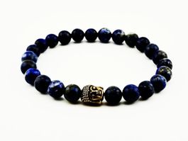 Lapislazuli Armband Blau mit Buddha Heilsteine/Natursteine