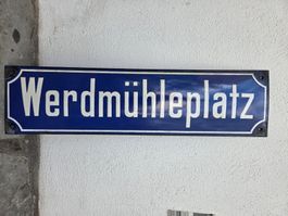 Schild Werdmühleplatz