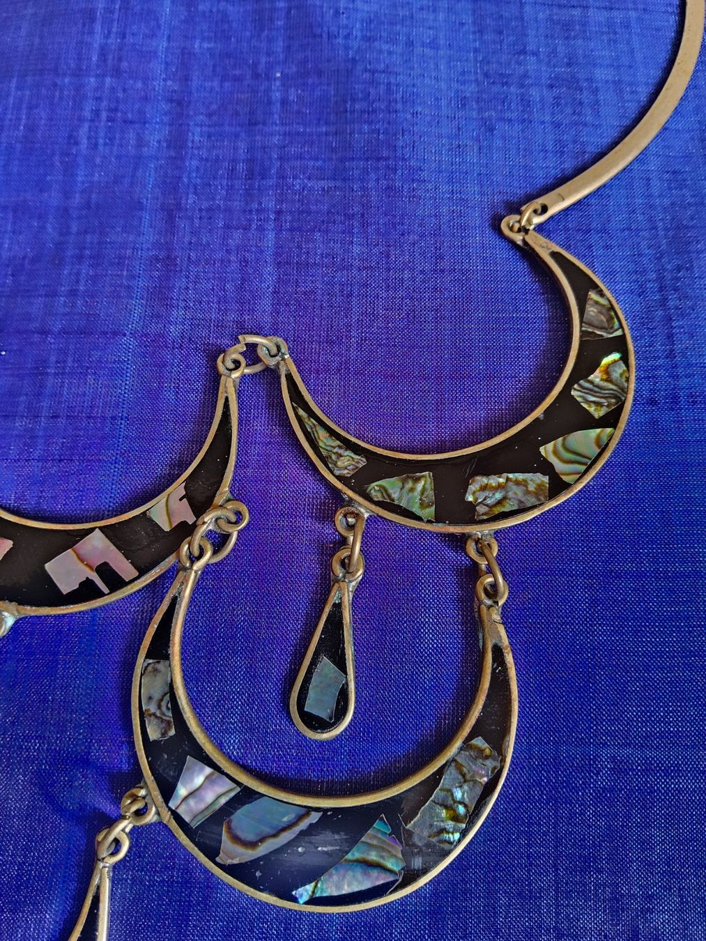 Catenine: Vintage TOP Alpaca Abalone Collier, 70er – Usato da Zürich venduto da philpip 7