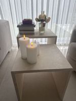 Travertin Naturstein Spezial Anfertigung Couchtisch 2 set