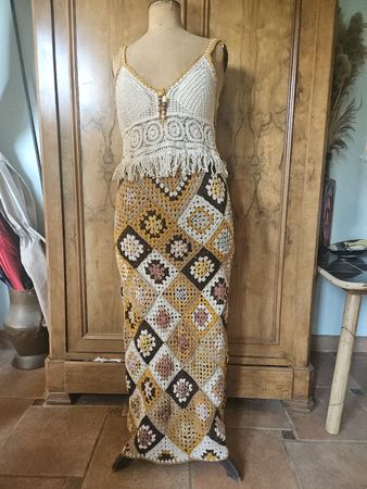 robe hippie en crochet fait main coton