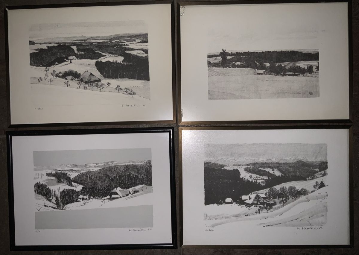 Grafica & Litografie: Originale Winter-Lithos (Emmental) signiert H. Scheitlin – Usato da Zollikon venduto da Moira55