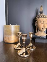 3 piece decorative rose gold candlesticks - New!