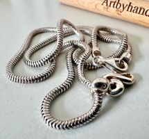 Schlangenkette Silber 925 beweglicher Schlangenkopf massiv