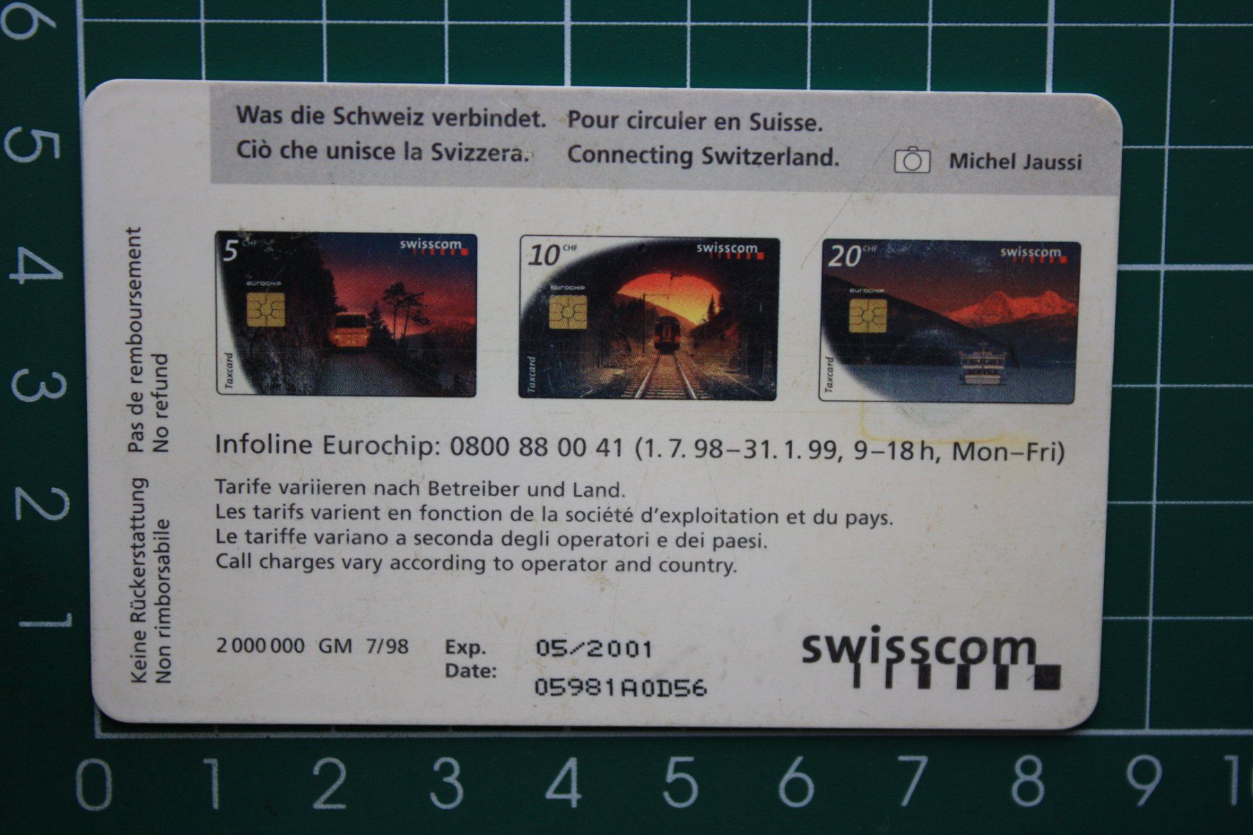 Swisscom Schede telefoniche: swisscom taxcard /geschenkkarte – Usato da Laupen BE venduto da Gufi57 1