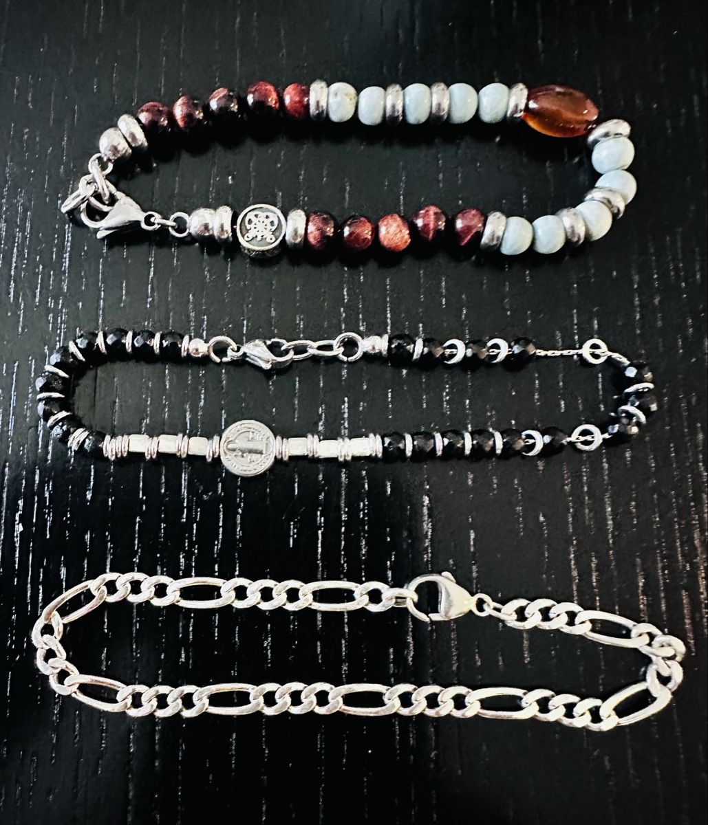 Bracciali & Braccialetti: Herrenarmband Naturstein und Silber – Usato da Volketswil venduto da Frenc77