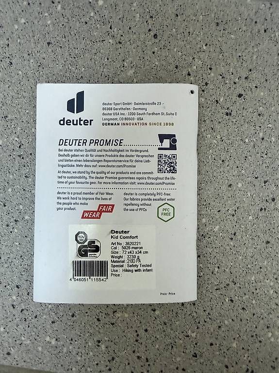 Marsupi portabebè: Deuter Kid Comfort Kindertrage mit Sonnendach – Usato da Altishofen venduto da Kuonihof 2