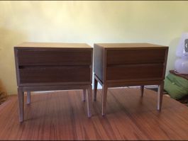 2 mid century nachttische, 60er Jahre 