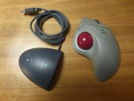 Logitech Trackball Mouse mit Receiver
