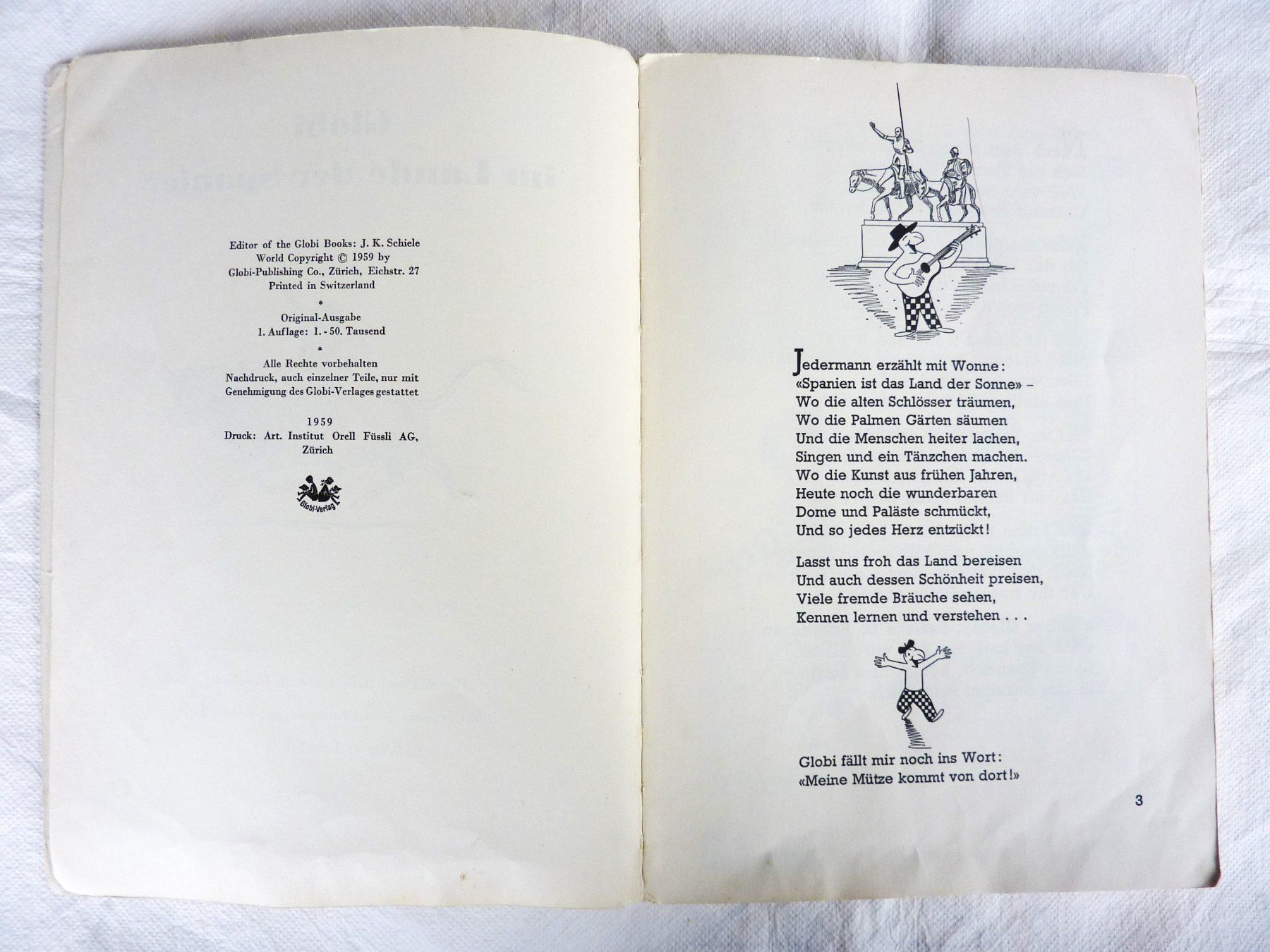 Comics: Globi im Land der Spanier, 1. Auflage 1959 – Gebraucht aus Lustmühle von kloster46 2