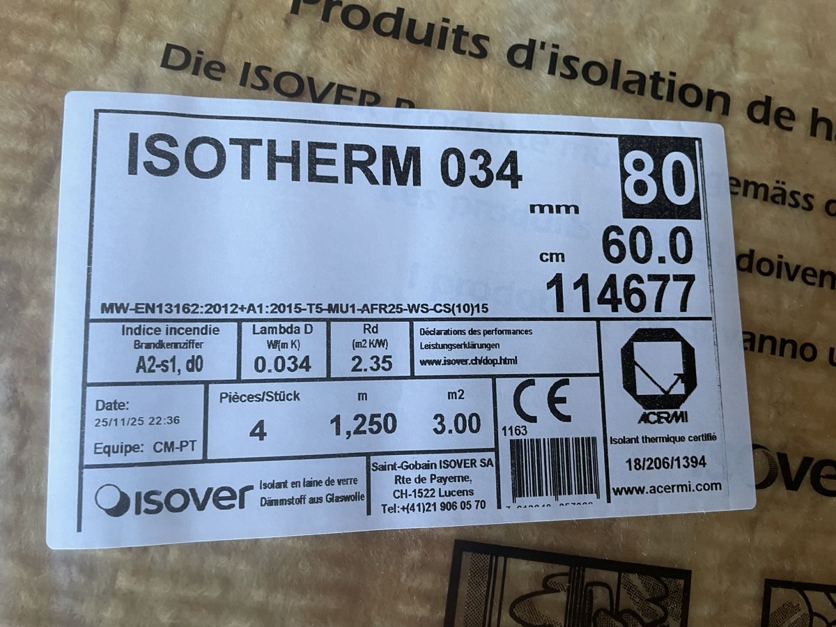 Füllmaterial: Isotherm Isover - 6 m2 Estrichboden Dämmplatte – Neu und originalverpackt aus Dübendorf von Airplane